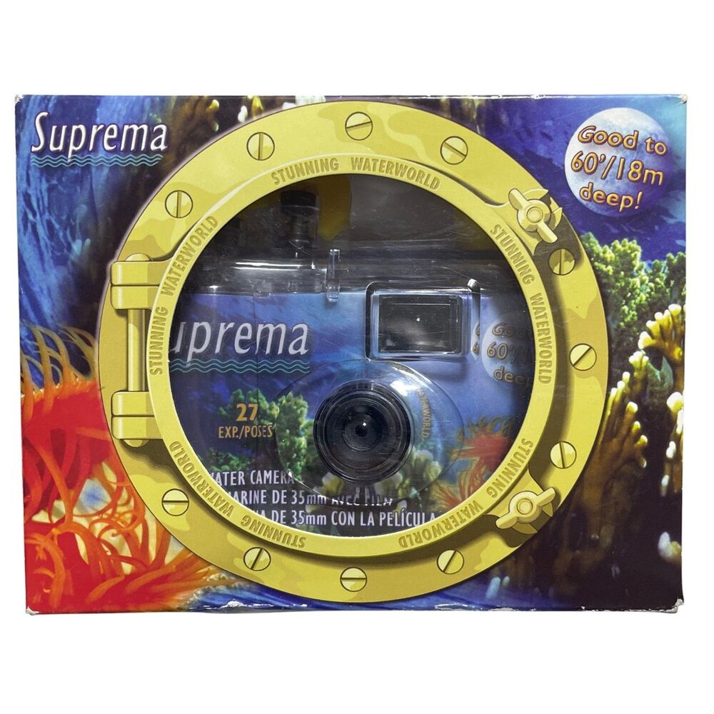 Suprema Underwater 35mm Single Use‎ Camera - 27 Exp. Good for 60 Feet Deep NEW